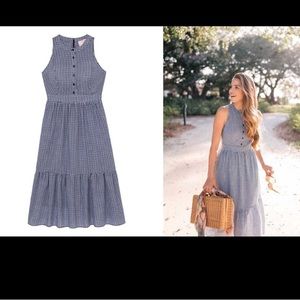 Gal Meets Glam Ardith Gingham Midi Dress